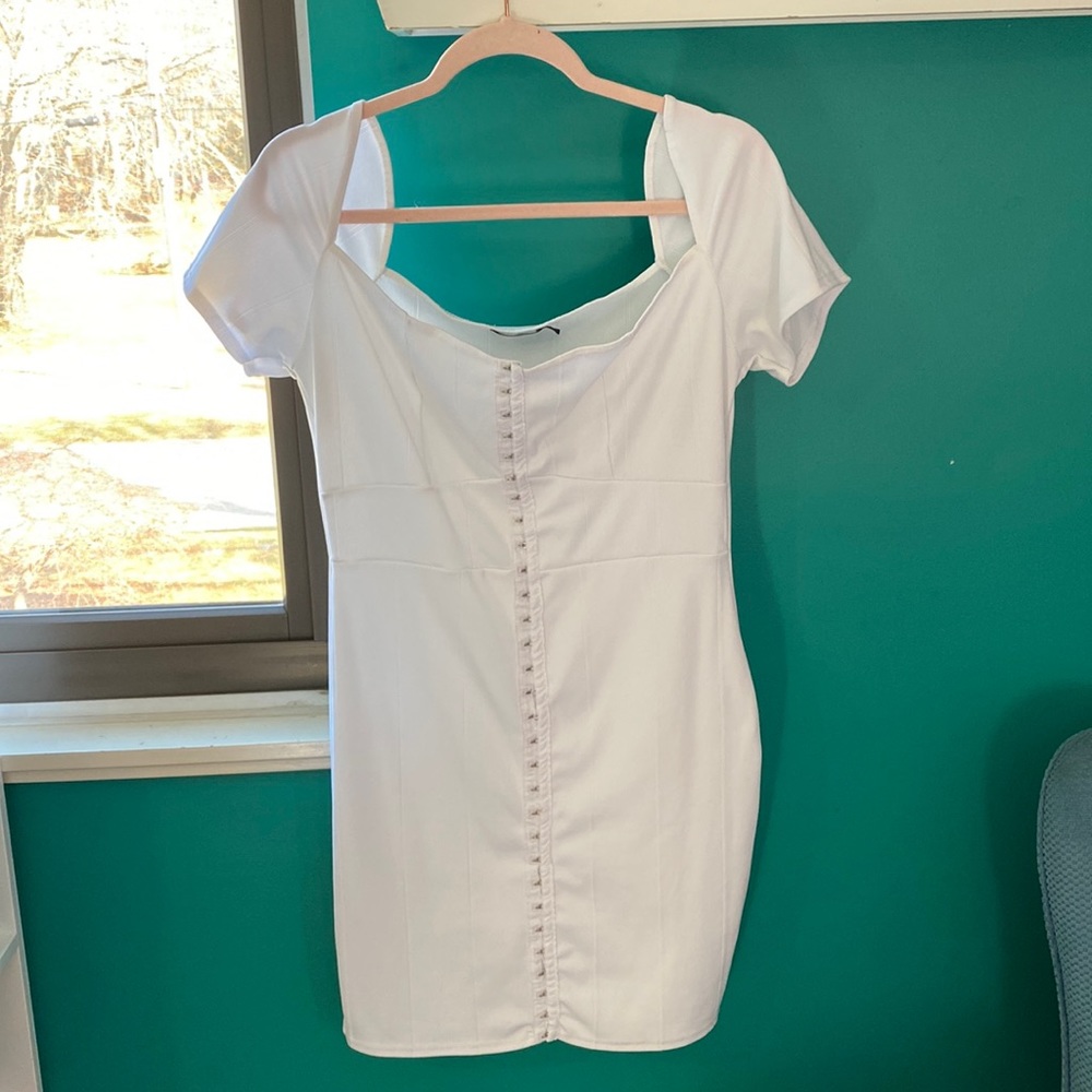 Pretty little thing white bodycon dress
